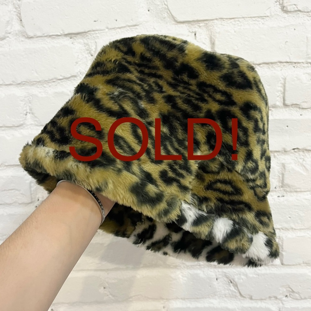 Fuzzy Cheetah Bucket Hat